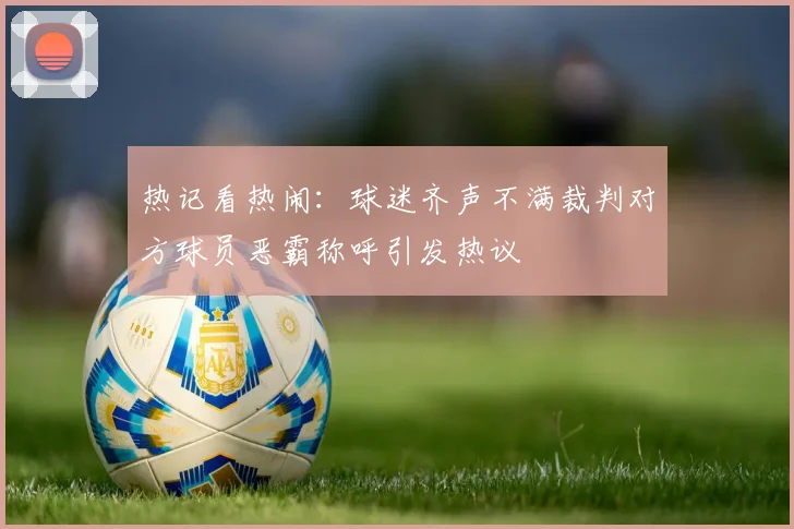 热记看热闹：球迷齐声不满裁判对方球员恶霸称呼引发热议